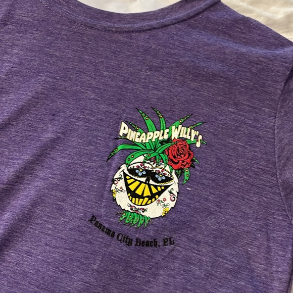 Pineapple Willy large purple light material, long ladies tshirt - Picture 3 of 4